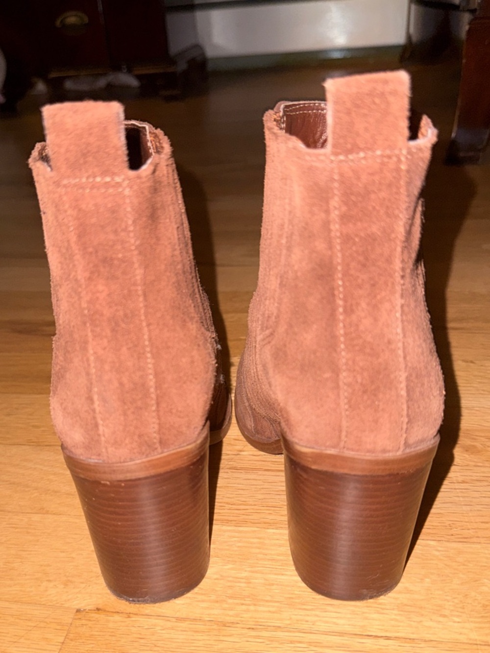 Vince Camuto Suede Ankle Booties in Brown - Picture 3 of 4